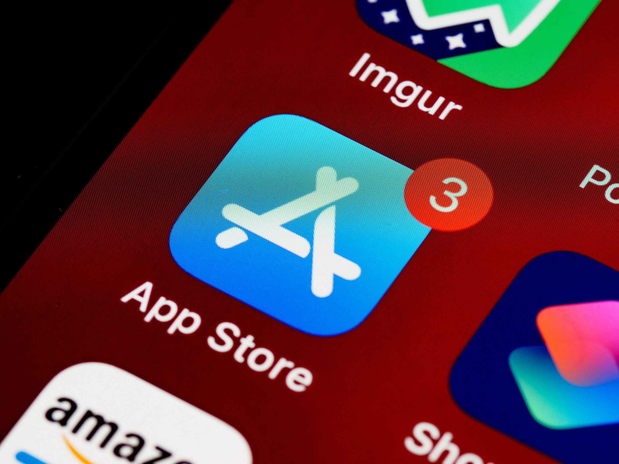 Icône App Store iPhone avec badge de notification